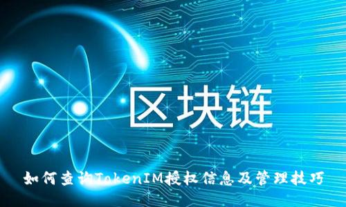 如何查询TokenIM授权信息及管理技巧