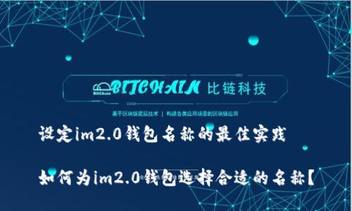 设定im2.0钱包名称的最佳实践

如何为im2.0钱包选择合适的名称？